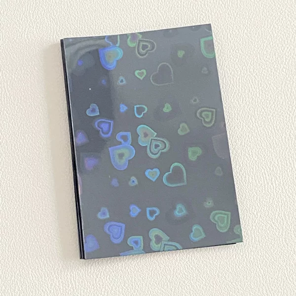 61*91mm black love heart (50/pack)