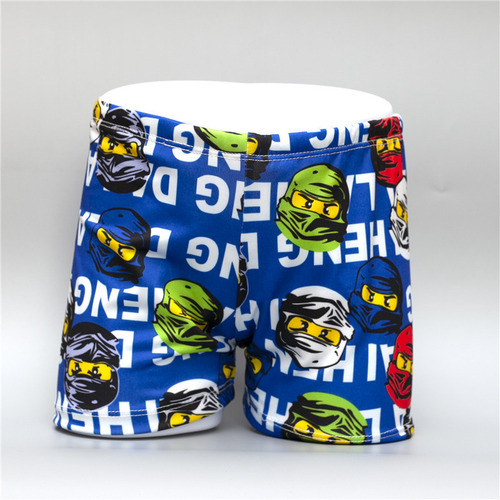 3-15 years old children's swimming trunks, boys' swimsuits, cartoon flat angle quick-drying swimsuits for small children, middle-aged and fat boys