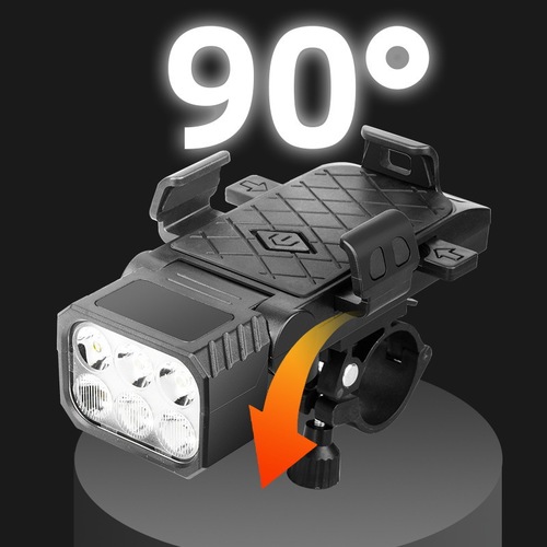 New cross-border bicycle light, bright headlight, loud speaker, mobile phone holder, mountain bike accessories, riding equipment
