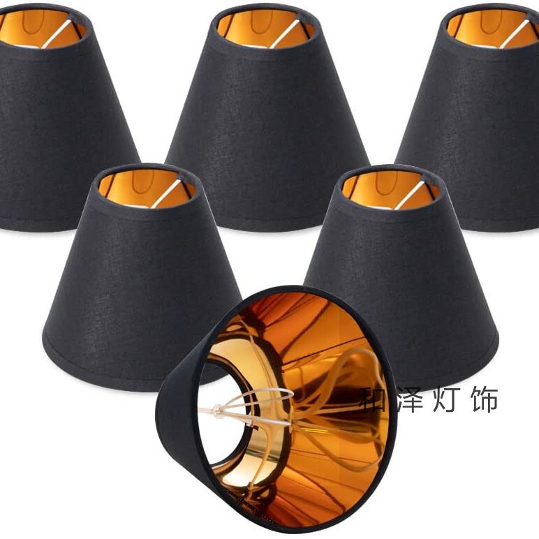 Black gold bottom lampshade shell cover new modern simple lampshade creative E14 small screw lighting accessories lamps and lanterns Black gold bottom lampshade shell cover new modern simple lampshade creative E14 small screw lighting accessories lamps and lanterns
