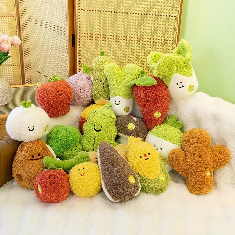 創意的な新型の子供のおもちゃの果物と野菜のぬいぐるみのシミュレーション果物と野菜のぬいぐるみの卸売り