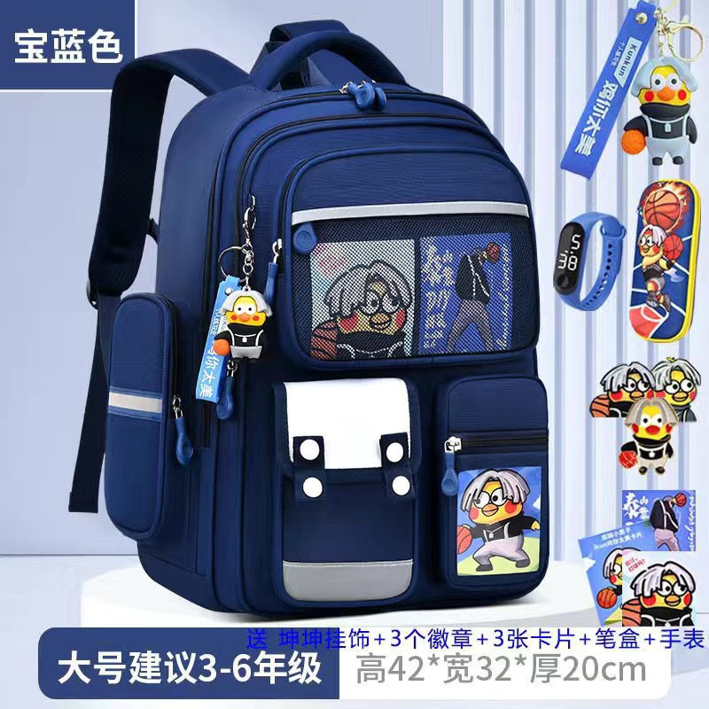 Mochila escolar de niñas estudiantes de primaria 123456 grados mochila de gran capacidad mochila de espalda de mujer seguridad reflectante