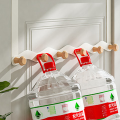 【Dropshipping】Hole-Free Wavy Wall Hook Clothes Rack for Bedroom Entrance Creative Wall Hooks Behind Door