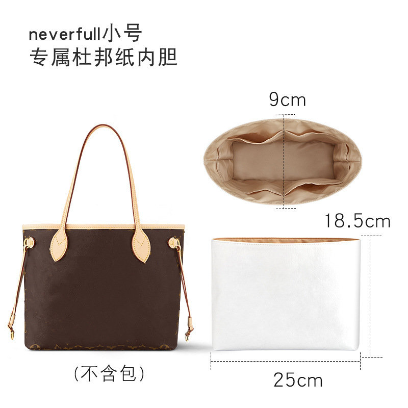 LV ネバーフルトートバッグに適しています。デュポン紙ライナー、軽量防水インナーバッグ収納、スタイリングライナーアクセサリー|undefined