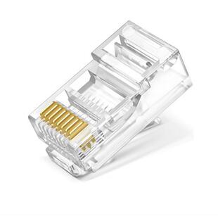 Super Six network cable Crystal Head 6 gigabit computer network RJ45 8 core pure copper gold plated cat 6 100/box