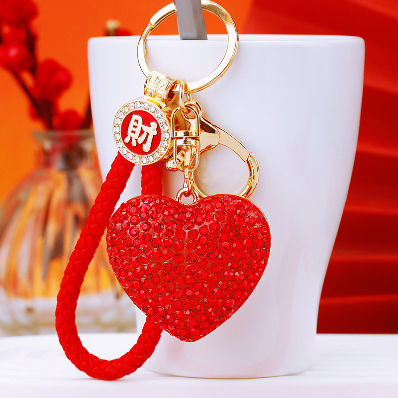 50g Weight Bag Pendant, Keychain Classification 1 Piece Quantity Holiday, Outdoor Occasion Metal Material Heart Shape Pattern Women's Gender Sweet, Simple Style Style Sweet Simple Style Heart Shape Metal Women's Bag Pendant Keychain 13