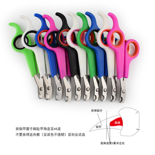 Dog Nail Clippers Pet Nail Trimmers Sharp Stainless Steel Head Small Dog Pet Supplies 