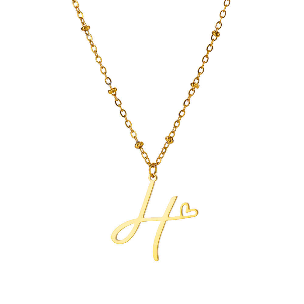 8g Weight 0.03µm-0.05µm Gold Plating Thickness PVD Coated Gold Plating Process Real Gold Plated Plating Material 304 Stainless Steel Pendant Material Pendant Necklace Classification 304 Stainless Steel Chain Material cable chain Chain Type 1 Piece Quantity Holiday, Daily Occasion 304 Stainless Steel Material Letter, Heart Shape Pattern Unisex Gender IG Style, Sweet Style Waterproof Non Tarnish, Plating, Hollow Out Craft PVD Coated Real Gold Plated Letter Heart Shape 304 Stainless Steel IG Style Sweet Waterproof Non Tarnish 304 Stainless Steel Pendant Necklace 17