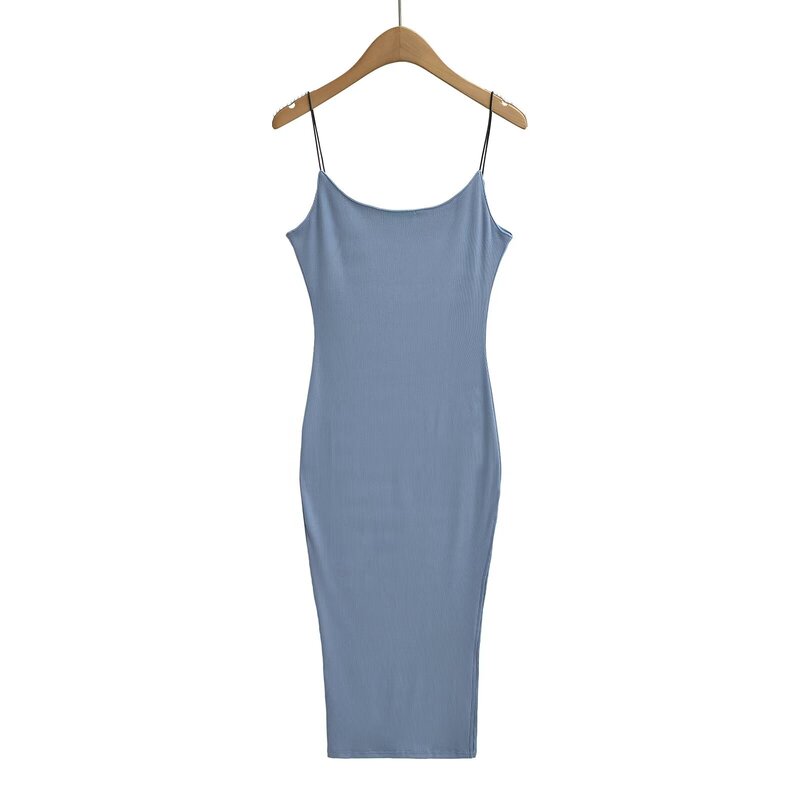 FMY European and American Kardashian Same Style Slim-fit Thin Shoulder Strap Sling dress Women Slim-fit Sexy Hip Midi Dress