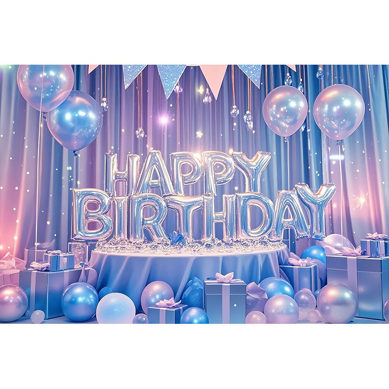 Fondo de fiesta con pancarta de feliz cumpleaños 2025, tela colgante para fotos con tema de cumpleaños, decoración fotográfica.