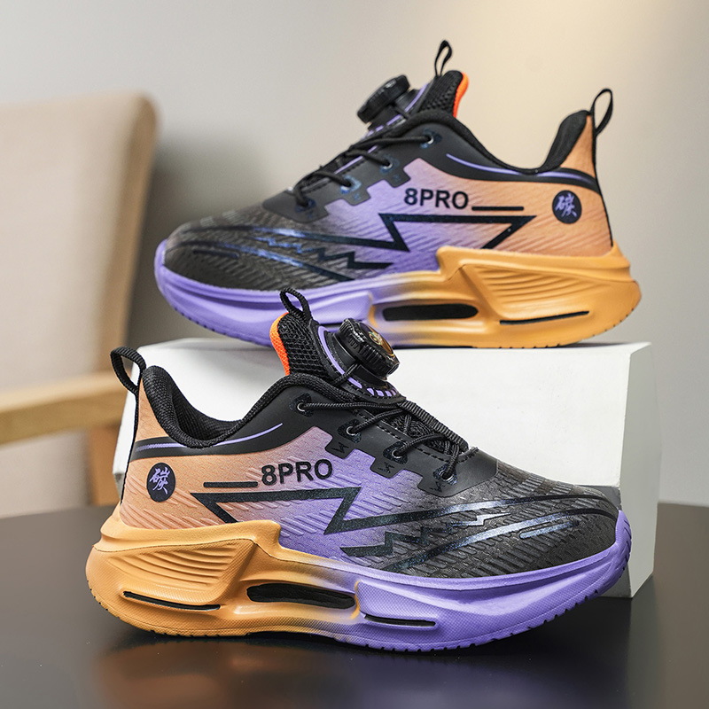 Red Rabbit 8pro zapatos de carreras respirables zapatos deportivos para niños 2025 otoño nuevos zapatos de carreras antideslizantes de carbono para niños