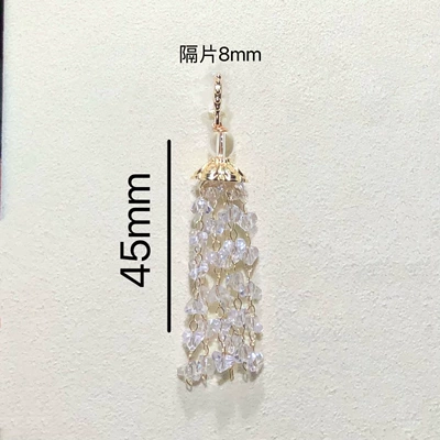 High Color Retention 14K Gold-Filled Crystal DIY Accessories Heavy Tassel Pendant Spacer Beads Bracelet Necklace Beaded Accessories (Zərgərlik ara hissələri) - gold-f12