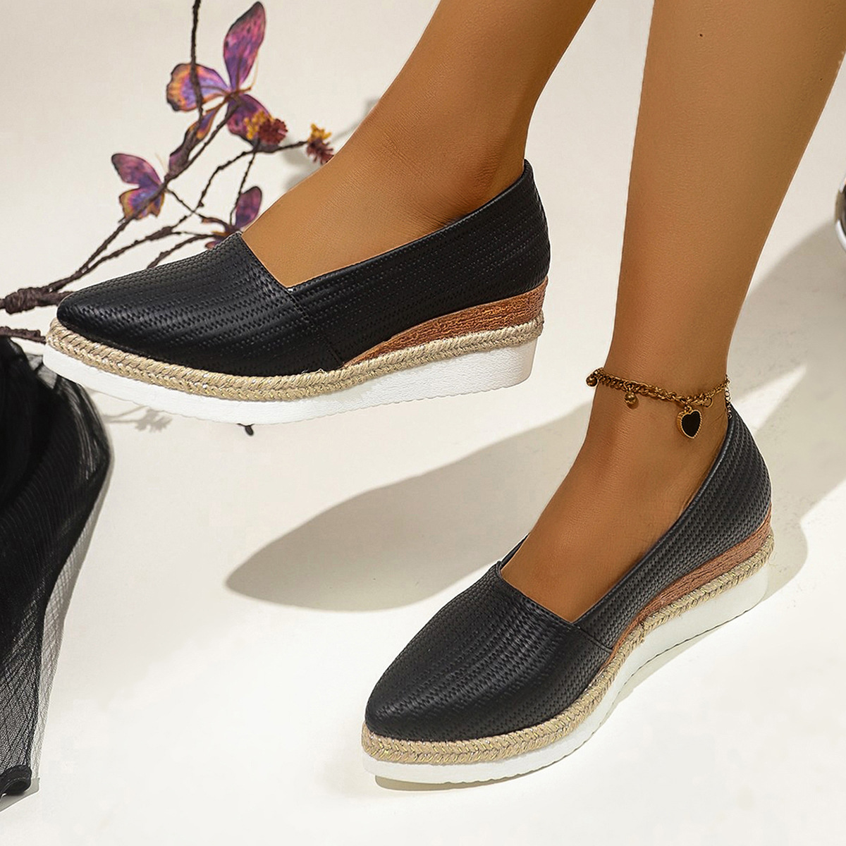 Damen Stiletto Pumps Mit Flechtseil Und Atmungsaktiver Spitze_voghion.com