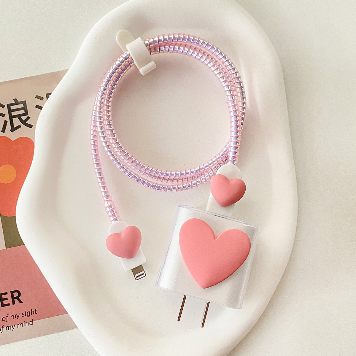 Aplicable a la cubierta protectora del cable de datos iPhone13/14/15 cubierta protectora estándar europea y americana de Apple 20W cargador