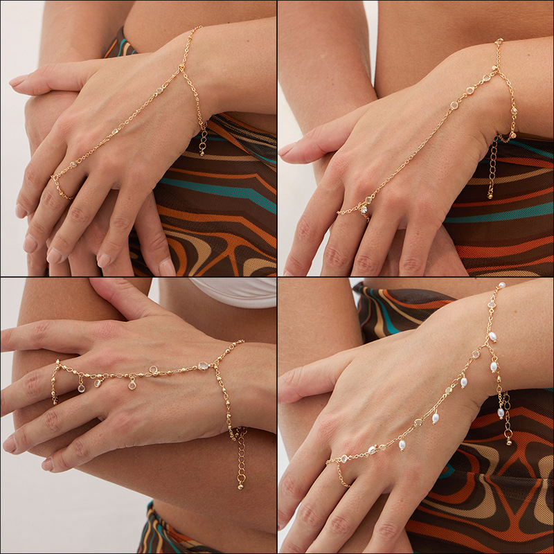 European and American Cross-Border Jewelry Fashion Layered Bracelet Elegant Light Luxury Chain Bracelet 2025 New Crystal Women's Bracelet