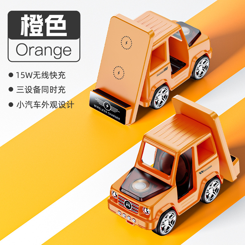 Nuevo dispositivo eléctrico inalámbrico tres en uno transfronterizo de 15W carga rápida adecuado para el soporte de carga del reloj de los auriculares del teléfono móvil de Apple