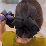 Демисезонная универсальная милая резинка для волос с бантиком, аксессуар для волос, в корейском стиле