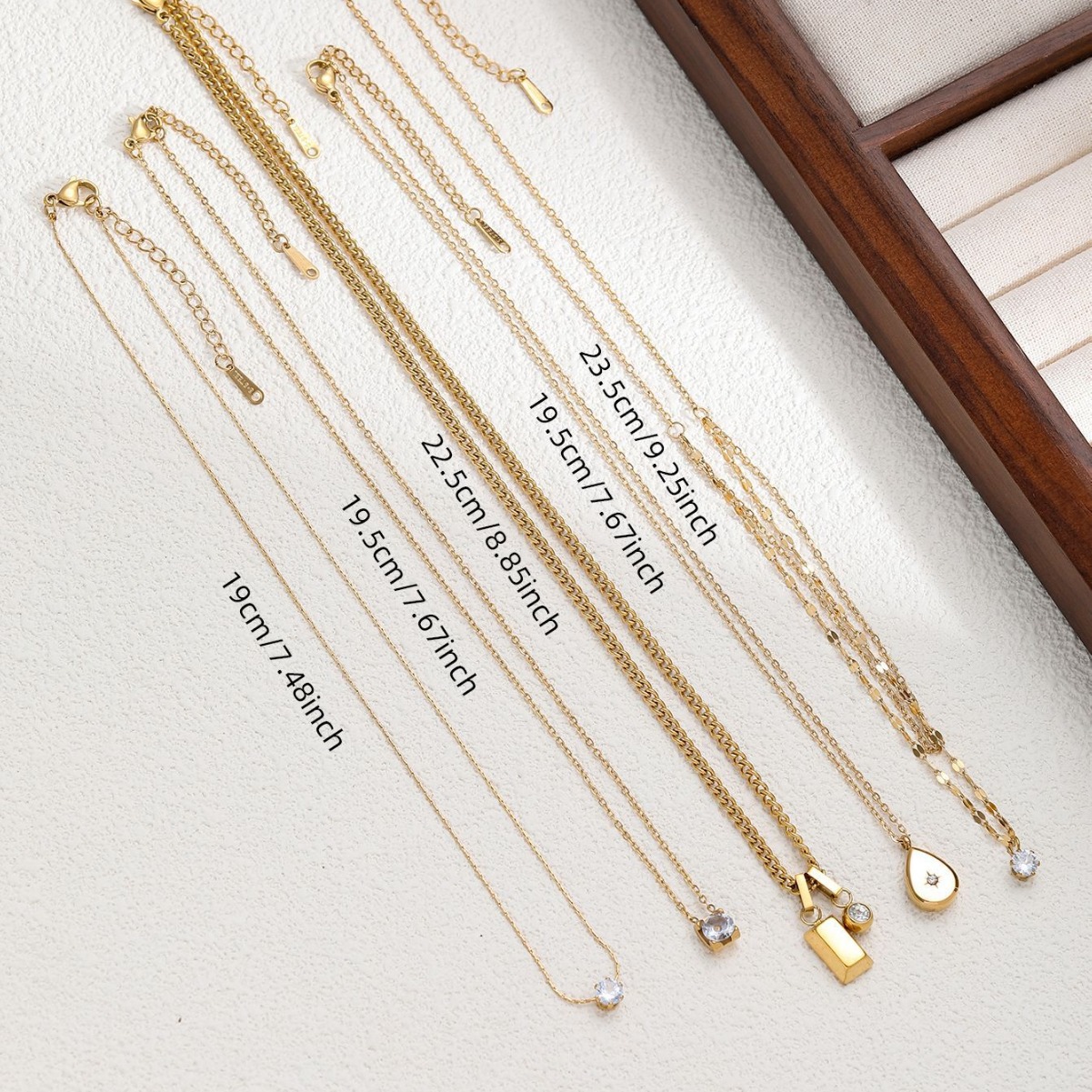 Two-tone Delicate Layered Chain Necklace Gold & Silver Mixed Metal_voghion.com