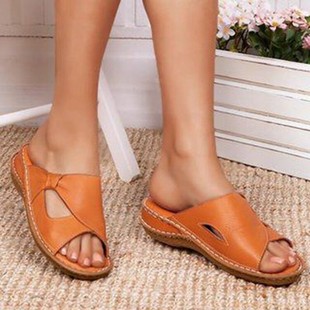 Foreign Trade Large Size Sandals for Women 2023 Spring and Summer New Amazon Cross-Border Flats-Soled Outer Slippers for Women Manufacturer Wholesale