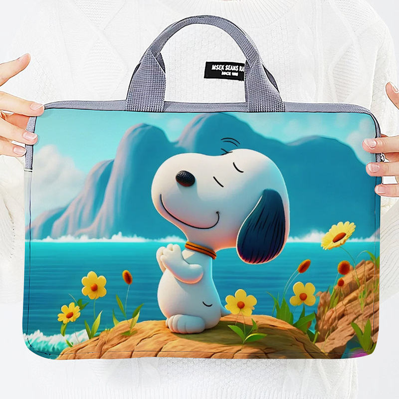 New Snoopy Printed Computer Protective Cover Laptop Bag Storage Briefcase Student Portable Computer Bag New Snoopy Printed Computer Protective Cover Laptop Bag Storage Briefcase Student Portable Computer Bag