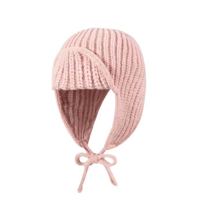 Зимний шарф‑шапка Korean Knit Earflap Hat для женщин, мягкий и тёплый, 56–58 см, фуксия, белый, серый, хаки, черный