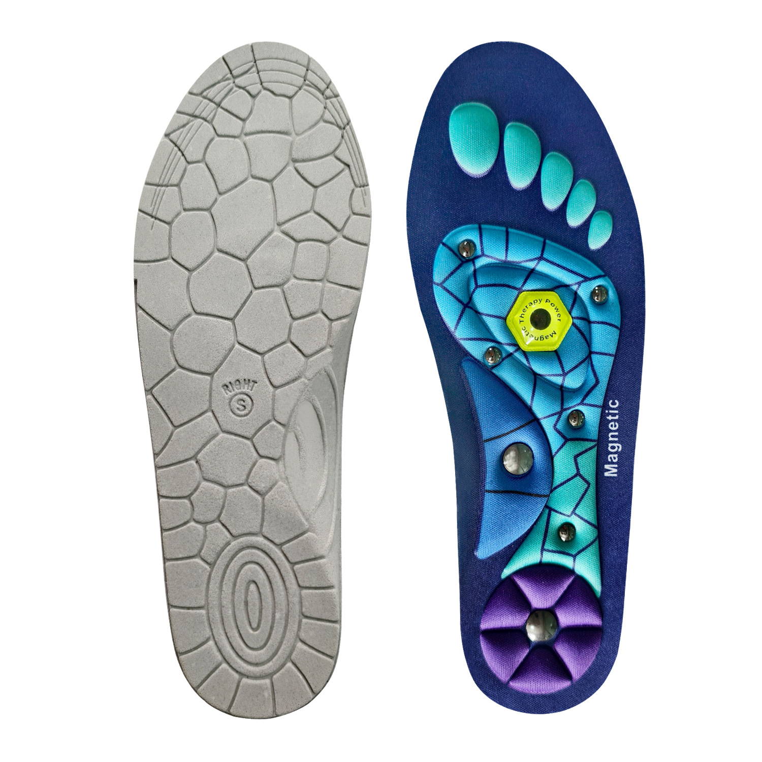 Magnetic Massage Insoles Arch Support Breathable Foot Pads_voghion.com