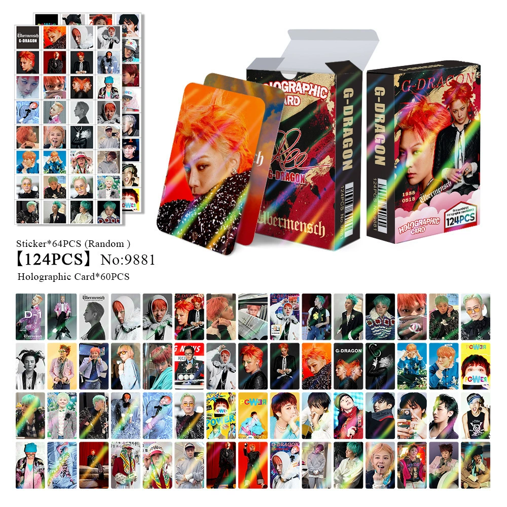 New Model Exclusively for Foreign Trade: 124 Holographic Cards, Total Chain Gidle Str Bptwice Celebrity Merchandise Lomo Small Cards
