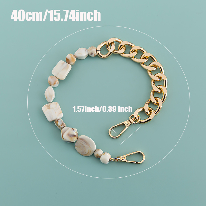 37g Weight Bag Chain Bag Accessories Type 1 Piece Quantity Daily, Street Occasion Acrylic Material Geometric Pattern Bohemian, Simple Style Style 1 Piece Acrylic Geometric Bag Chain 无