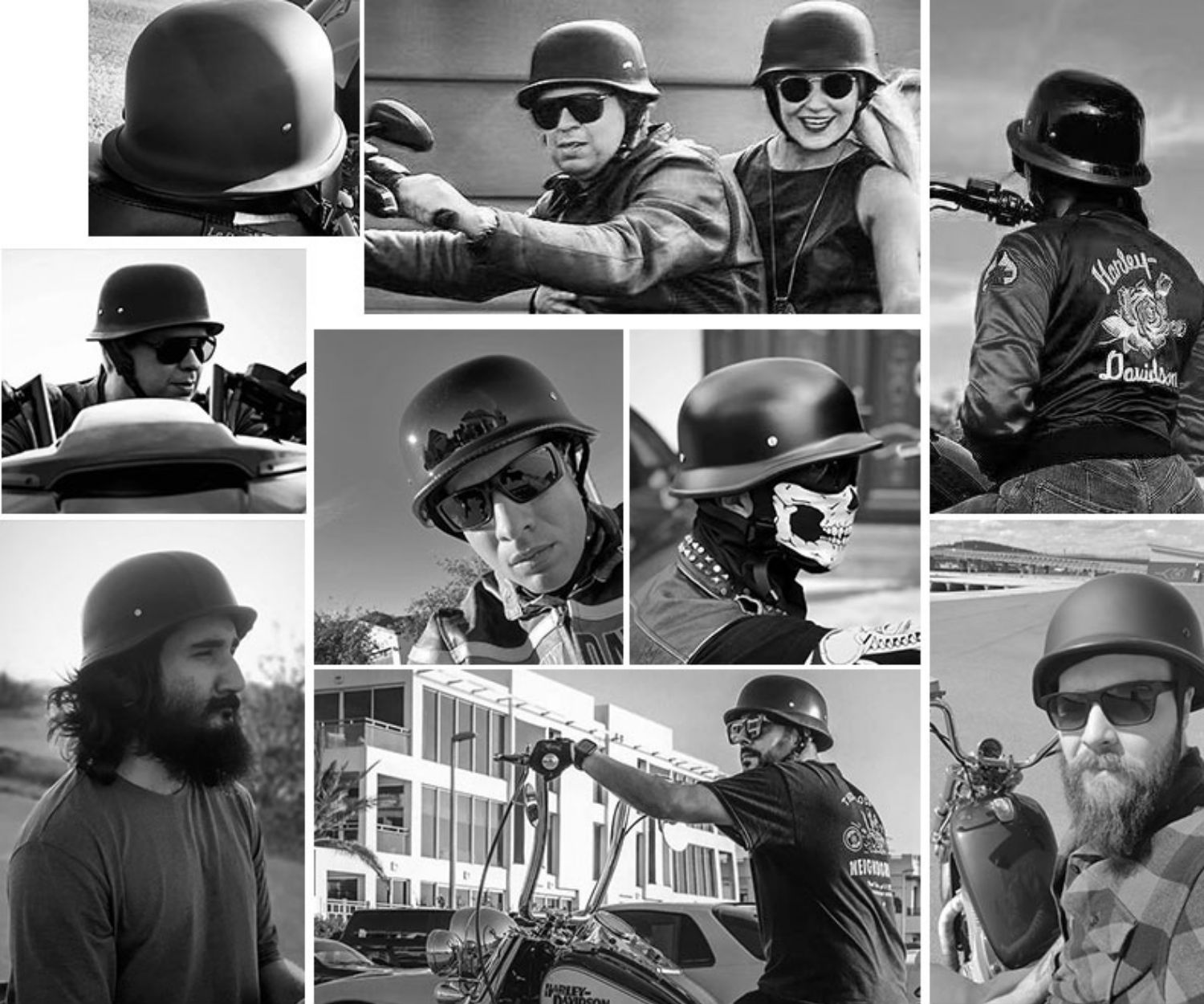 New GB 3C Plus Size Retro Motorcycle Helmet Scoop Helmet German Steel Helmet Private Helmet Motorcycle Cruise Half Helmet