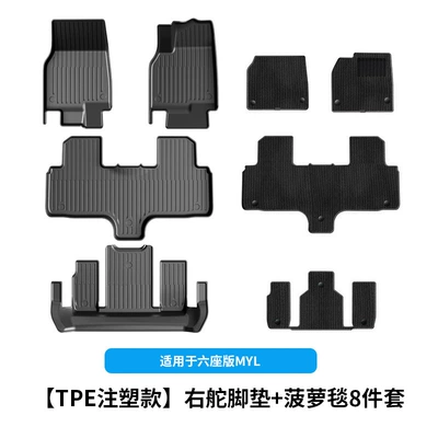 Universal Foot Pad – Wholesale - 6-seater-yl-right-rudder-foot-pad-pineapple-blanket-tpe-injection-molding-8-piece-set