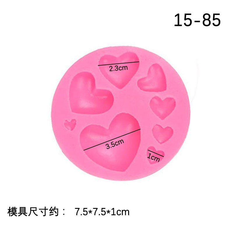 DIY arcilla de chocolate tamaño 8-piece amor fondant cake decoración molde de silicona epoxi herramienta para hornear