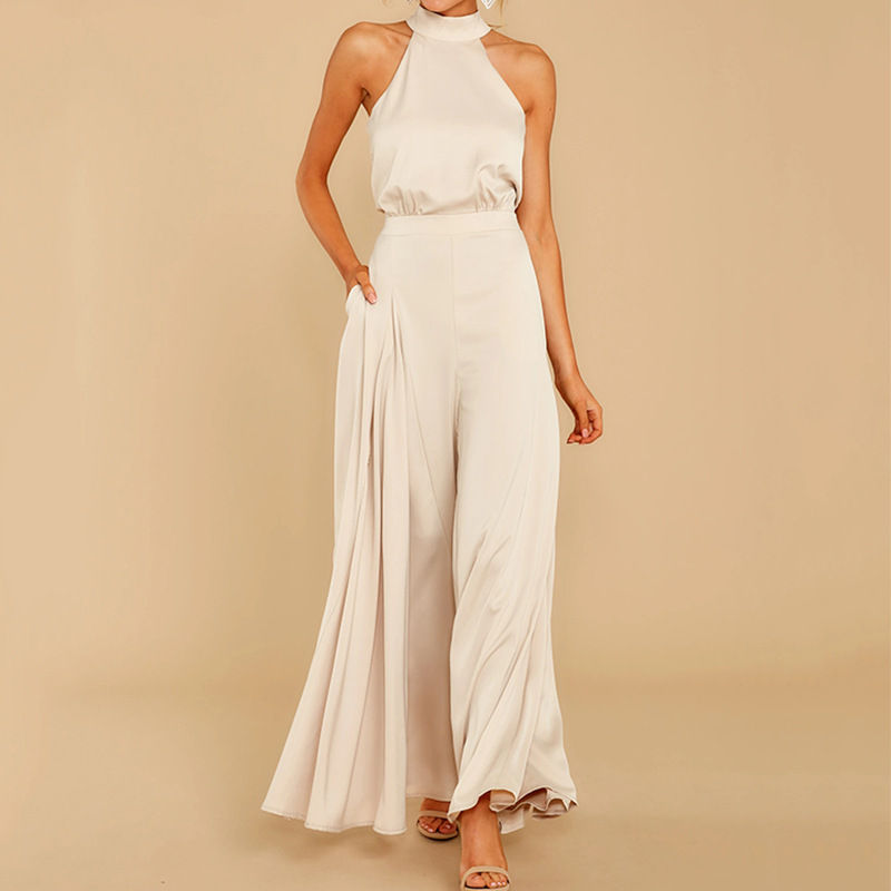 280g Weight Full Length Pants Length Polyester Fabric Type High Waist Waist Line Jumpsuits Pants Type Inelastic Elasticity Bodysuits Tops Type Daily Occasion Loose Fit Type Solid Color Pattern Summer Season Women's Gender Simple Style, Classic Style Style Women's Daily Bodysuits Simple Style Classic Style Solid Color Full Length Jumpsuits 1