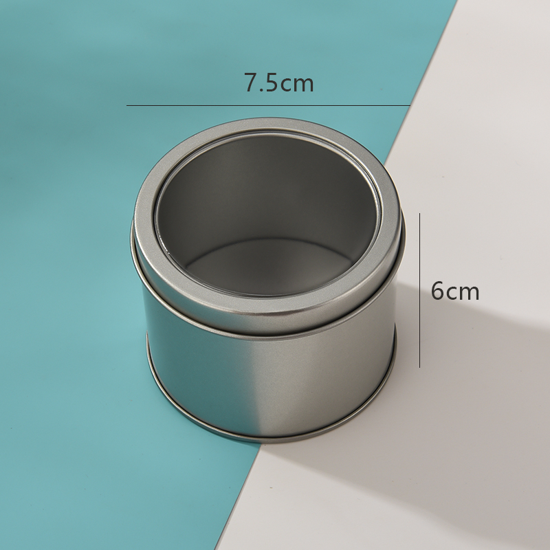 Caja de estaño esmerilado engrosado caja de almacenamiento redonda creativa caja de azúcar empaquetada con caja de hierro pequeña lata de metal