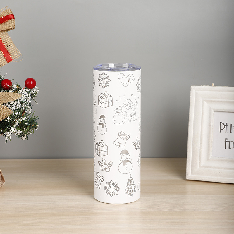 720g Weight Water Bottles Kitchen and drinking utensils Water Cup Event & Party Supplies 1 Piece Quantity Daily Occasion Stainless Steel Material Christmas Festival Cartoon Pattern Vacation Style Christmas Vacation Cartoon Stainless Steel Water Bottles 1 Piece 7