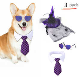 跨境热销宠物狗狗猫猫搞怪头饰 万圣节帽子黑纱蜘蛛头套搞怪装饰