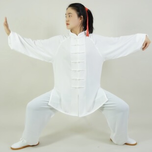 Yucheng Cotton and Silk Taiji Clothing Wushu Clothing Taijiquan Practice Clothing Performance Clothing Morning Exercise Clothing Spring Summer Autumn