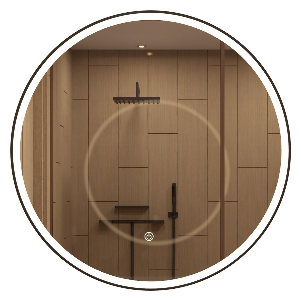 Proyecto de hotel Espejo de baño Espejo redondo Baño de pared de aluminio para baño Todas las estaciones Home Inn B & B Anti-niebla