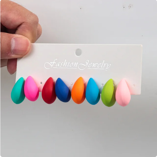 25g Weight Ear Studs Classification 1 Pair Quantity Daily Occasion Acrylic Material Water Droplets Pattern Women's Gender Plating Design IG Style, Classic Style Style 1 Pair IG Style Classic Style Water Droplets Plating Arylic Ear Studs 15