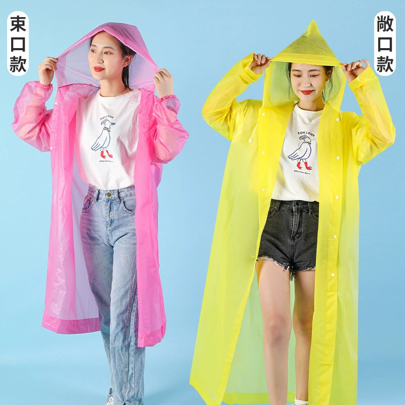 Long handheld raincoat for hiking, increased thickness