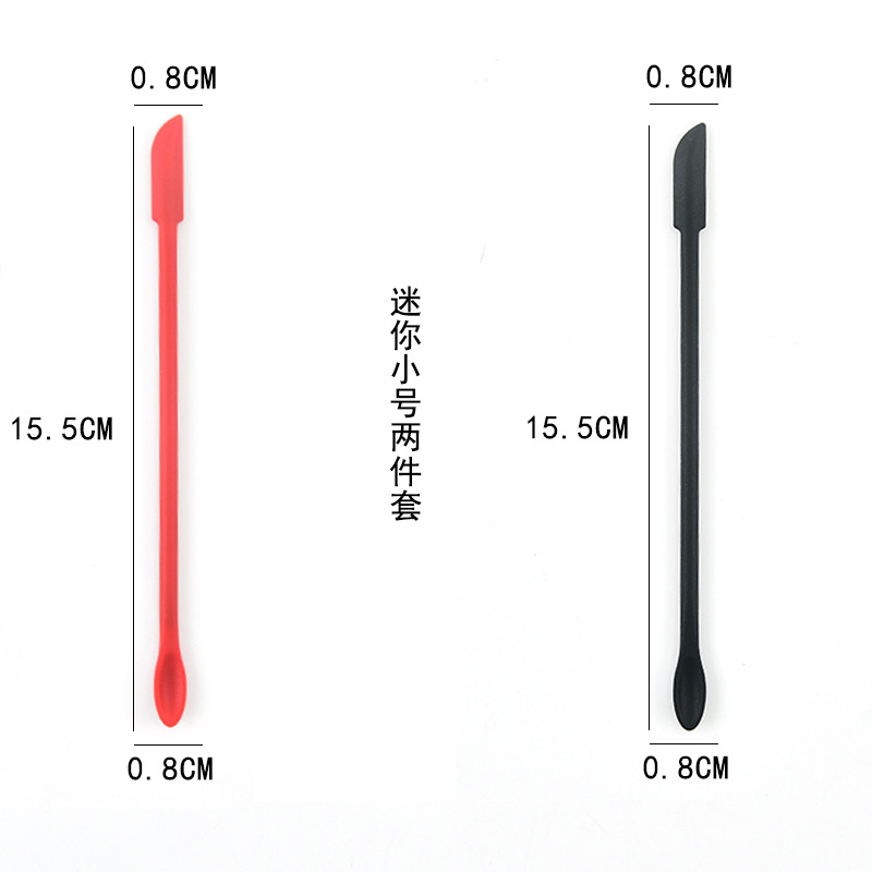 Nuevos cosméticos primicia productos de cuidado de la piel mini silicona de doble cabeza pequeña punta raspador mantequilla mermelada raspador conjunto de 3 piezas