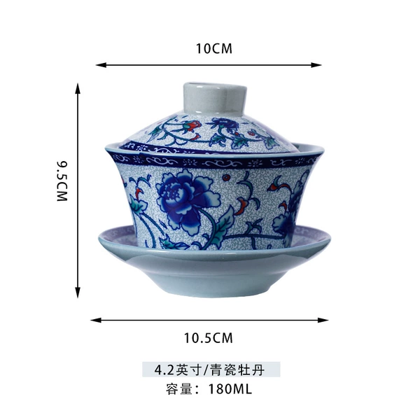 4.2 Blue and white peony