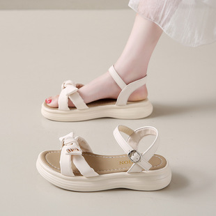 Butterfly Bow Sandals with Skirt for Women 2025 New Summer Outer Wear Lightweight Soft-Soled Pregnant Women's Sandals