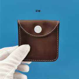 跨境好物加厚PU皮革耳机饰品袋戒指手链收纳包储物绒布袋零钱包