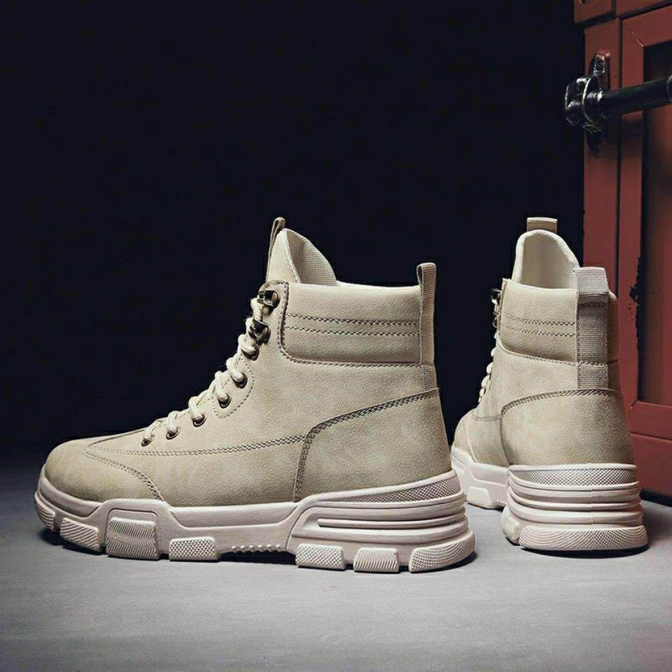 2025 New Men's High-Top Martin Boots Autumn and Winter Korean Version Trendy Fashion Versatile Casual Sports Shoes Youth Sneakers