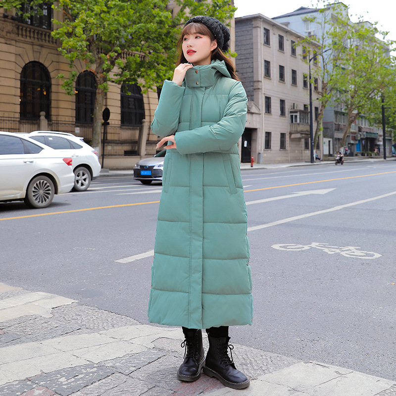 Chaqueta acolchada de algodón para mujer 2023 Invierno nuevo estilo coreano sobre la rodilla extendida estudiante BF suelta chaqueta acolchada de algodón engrosada Abrigo acolchado de algodón para mujer