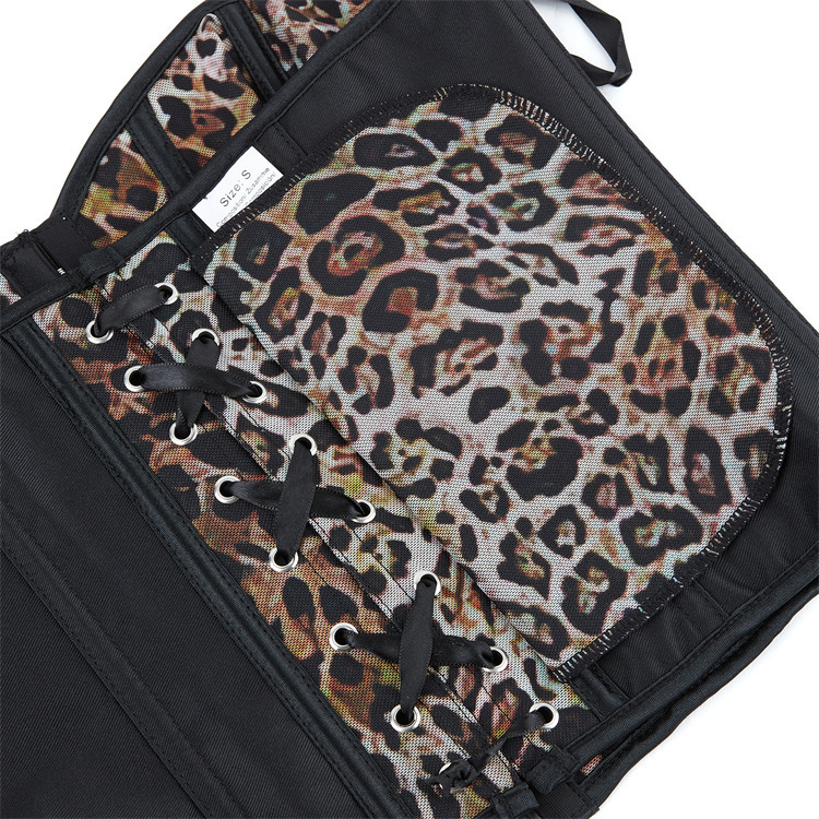 Nuevo patrón de leopardo de botón de fila única para mujeres para limpiar el pecho de soporte de pecho para reunir la corte en forma de chaqueta Aliexpress suministro transfronterizo