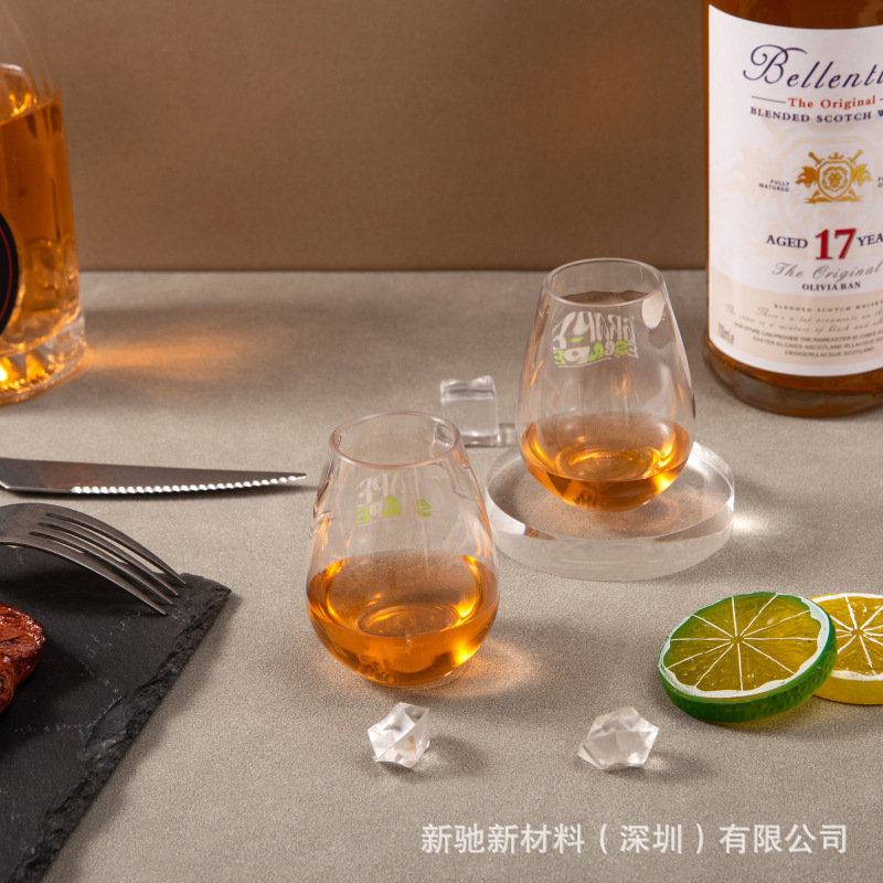 Tazas de whisky de plástico de 120ml tazas de vino gruesas tazas de vino caseras tazas de plástico resistentes a la caída tazas de menú tazas de vino