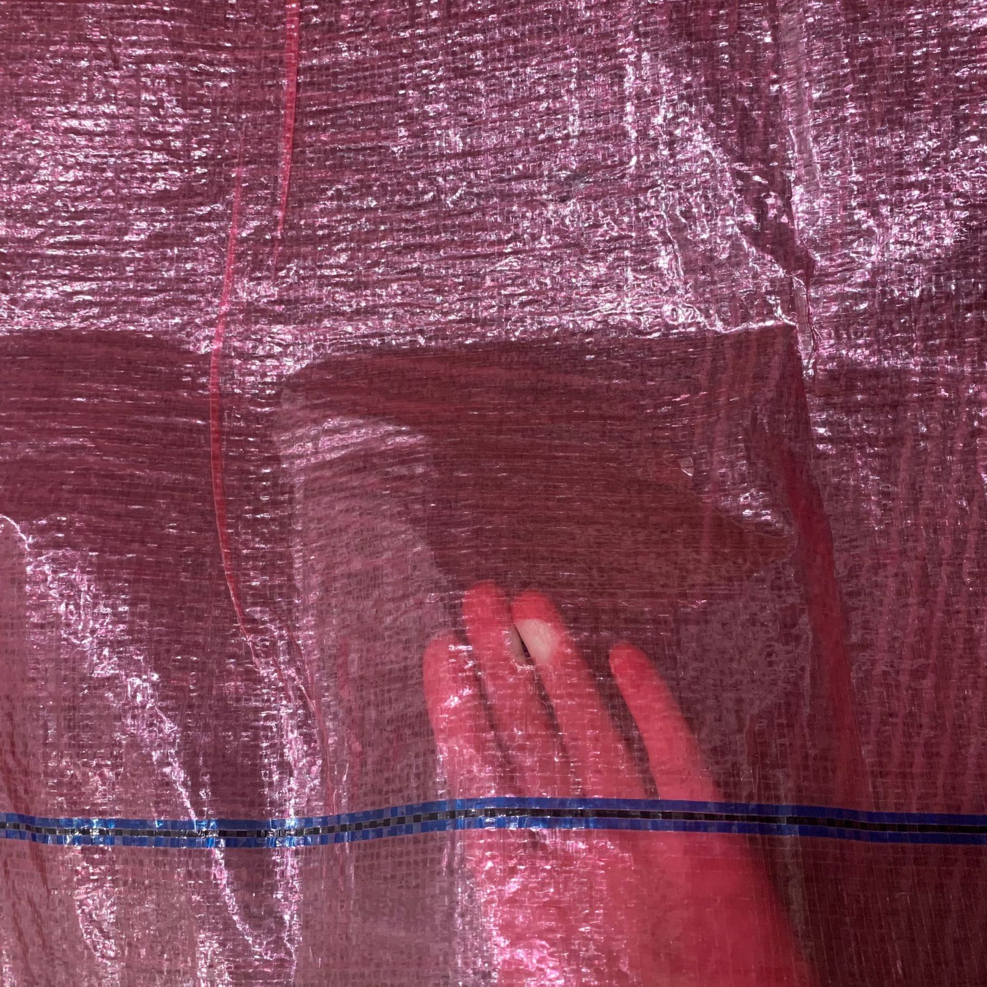 Exportación de América del Sur Chile rojo bolsas transparentes bolsas de tejido 25kg de papas cebolla rojas bolsas transparentes perforadas