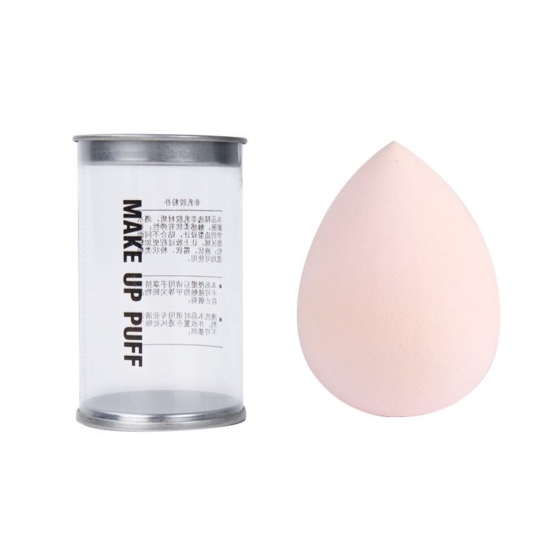 Caja de estaño huevo de maquillaje seco y húmedo de doble uso huevo de maquillaje suave esponja de maquillaje polvo