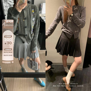 FCY studio�\��ɫ���޶�ȹŮ2024�ﶬ�¿�A�����ɫë�ذ���ȹ